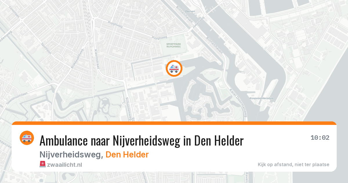 Ambulance naar Nijverheidsweg in Den Helder — 3 aug 2026