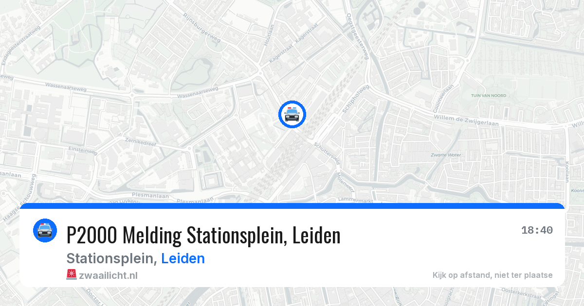 P2000 Melding Stationsplein, Leiden — 25 jun 2026