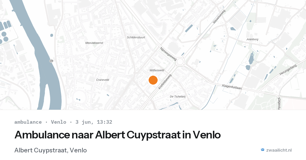 Ambulance naar Albert Cuypstraat in Venlo — 3 jun 2026