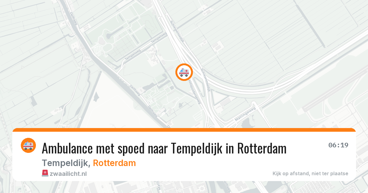 Ambulance met spoed naar Tempeldijk in Rotterdam — 28 jul 2026