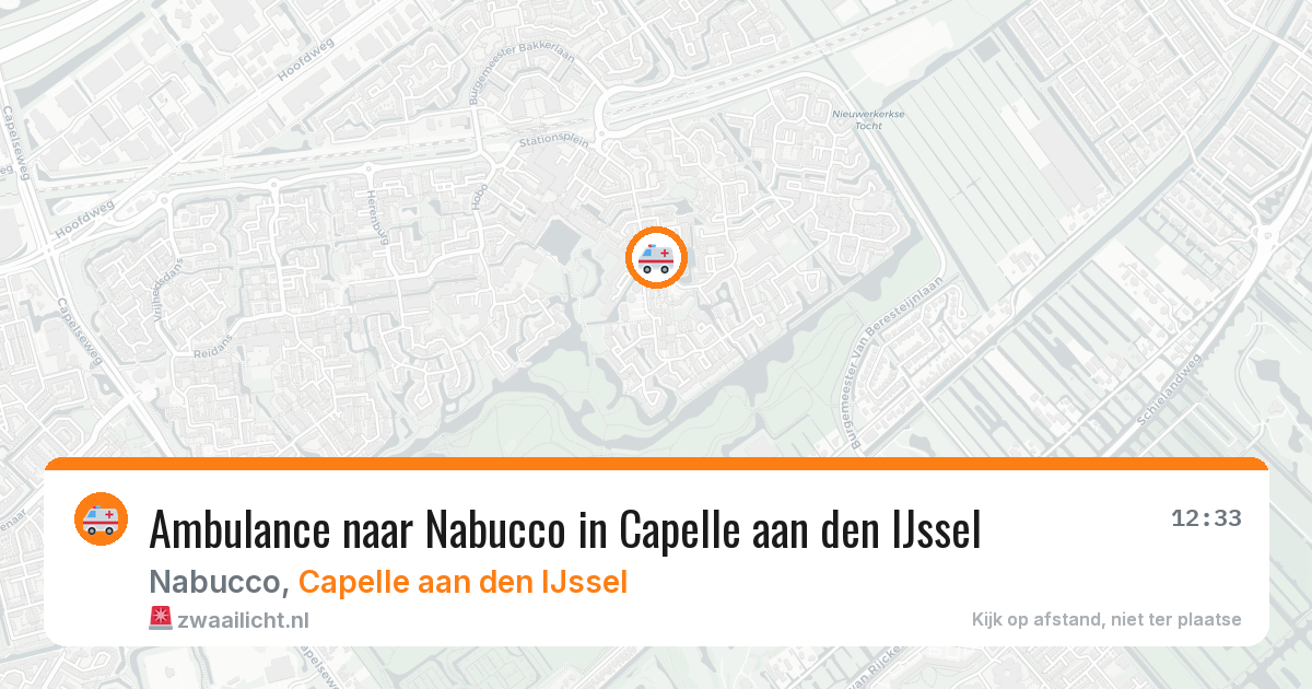 Ambulance naar Nabucco in Capelle aan den IJssel — 6 jul 2026