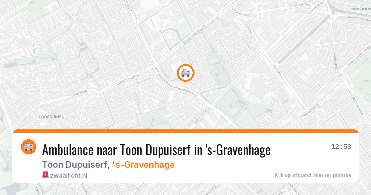 Ambulance naar Toon Dupuiserf in 's-Gravenhage — 22 mrt 2026