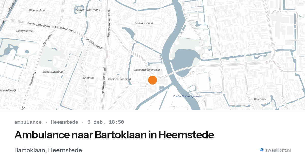 Ambulance naar Bartoklaan in Heemstede — 5 feb 2026
