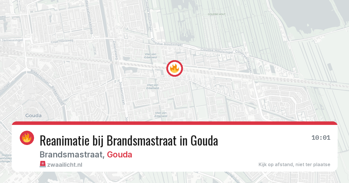Reanimatie bij Brandsmastraat in Gouda — 17 jun 2026