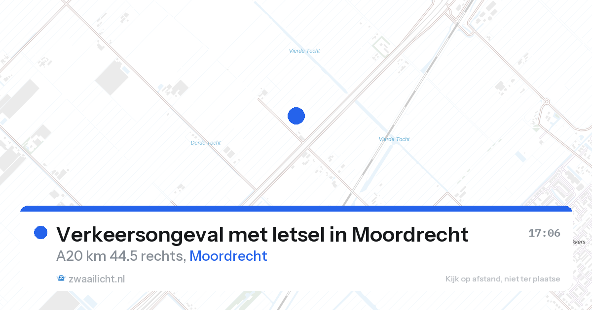 Verkeersongeval met letsel in Moordrecht — 26 aug 2026