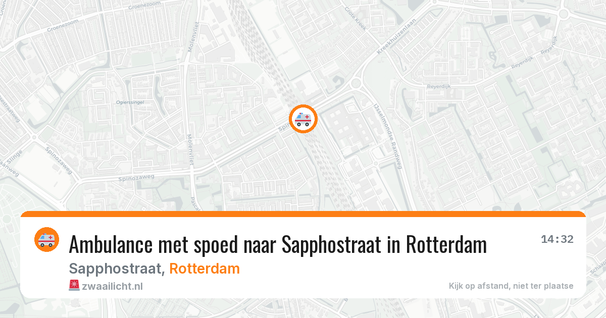 Ambulance met spoed naar Sapphostraat in Rotterdam — 16 mrt 2026