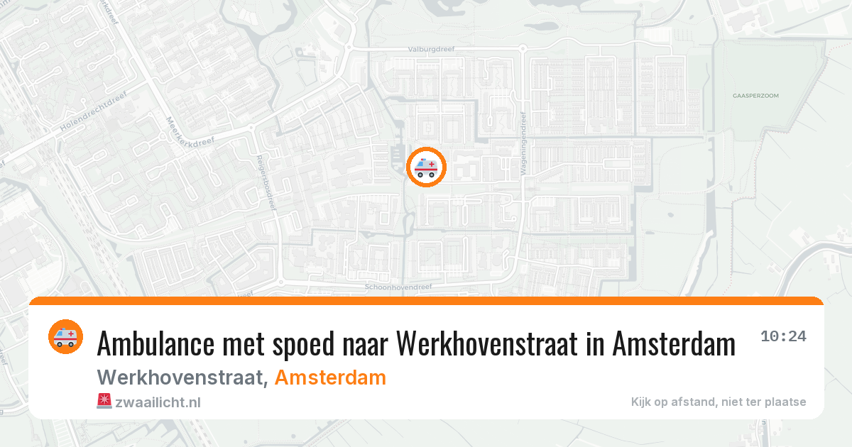 Ambulance met spoed naar Werkhovenstraat in Amsterdam — 9 mrt 2026