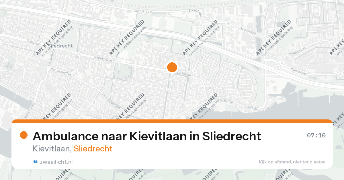 Ambulance naar Kievitlaan in Sliedrecht — 7 feb 2026