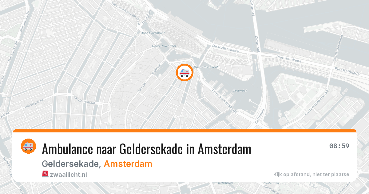 Ambulance naar Geldersekade in Amsterdam — 29 jan 2026