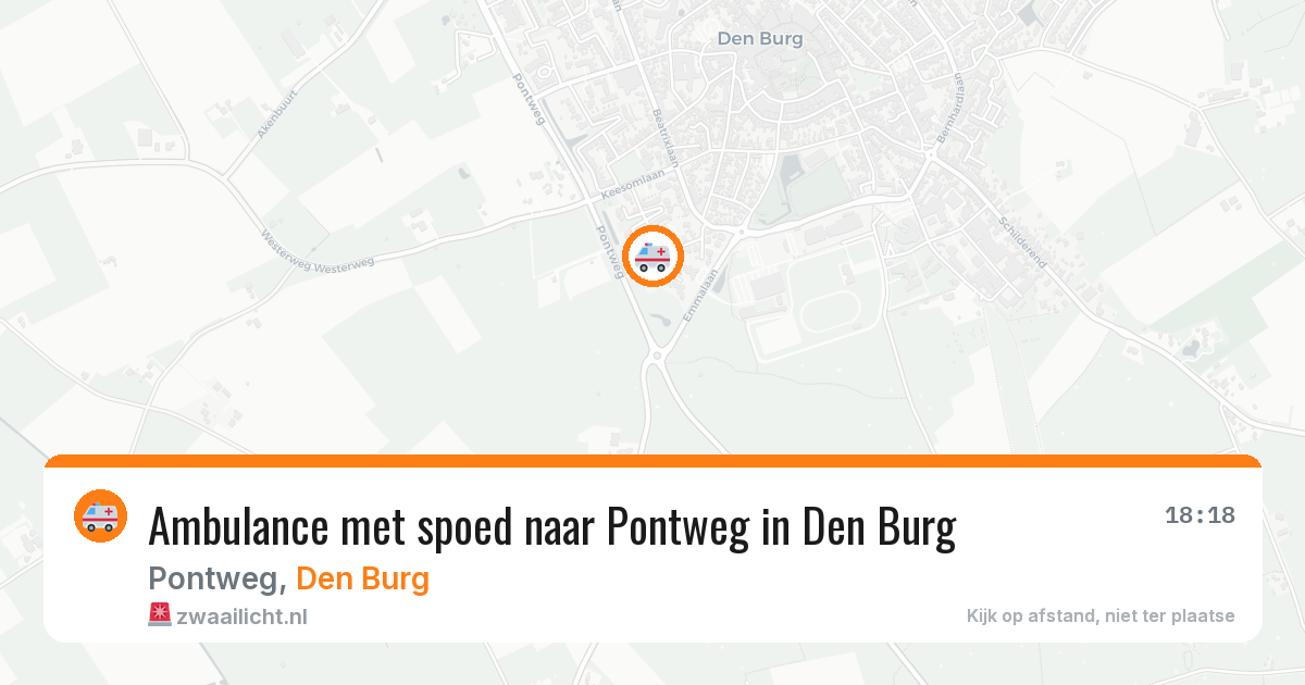 Ambulance met spoed naar Pontweg in Den Burg — 7 apr 2026