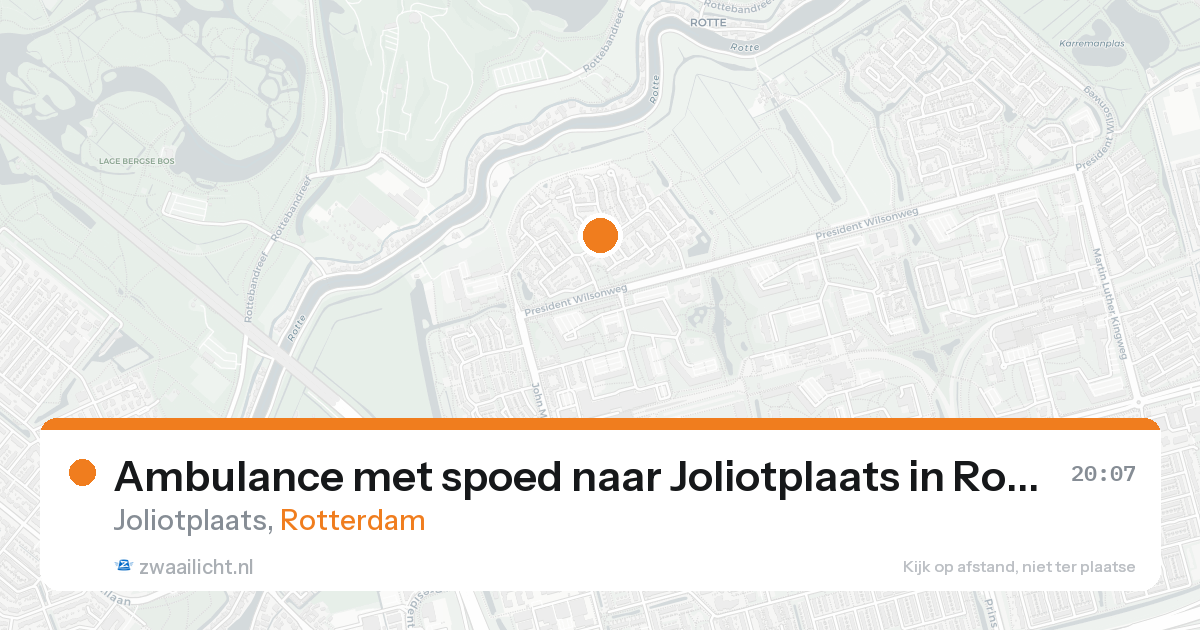 Ambulance met spoed naar Joliotplaats in Rotterdam — 18 aug 2026