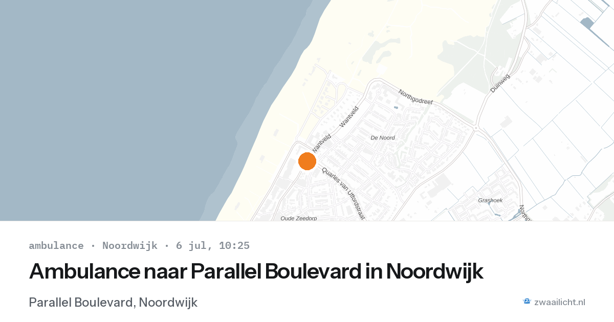 Ambulance naar Parallel Boulevard in Noordwijk — 9 apr 2026