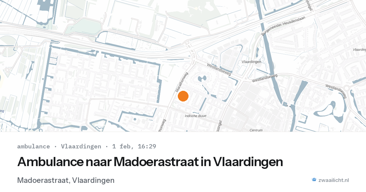 Ambulance naar Madoerastraat in Vlaardingen — 1 feb 2026