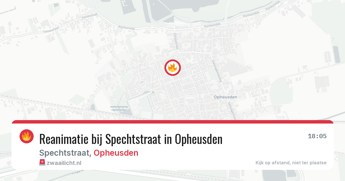 Reanimatie bij Spechtstraat in Opheusden — 1 jul 2026