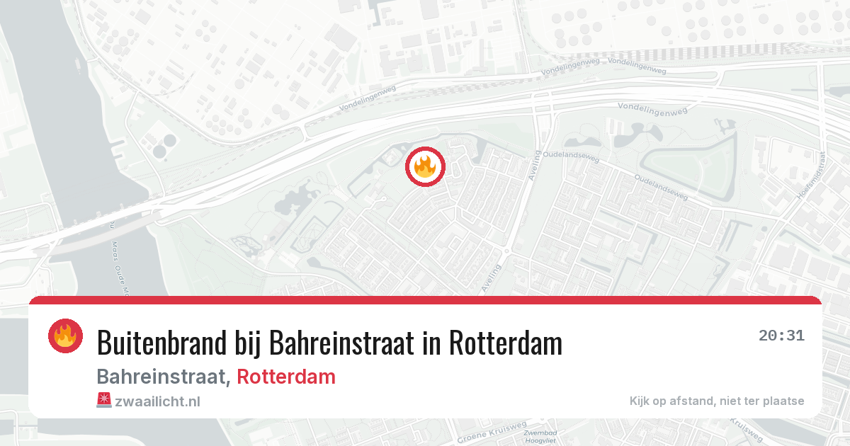 Buitenbrand bij Bahreinstraat in Rotterdam — 25 jun 2026