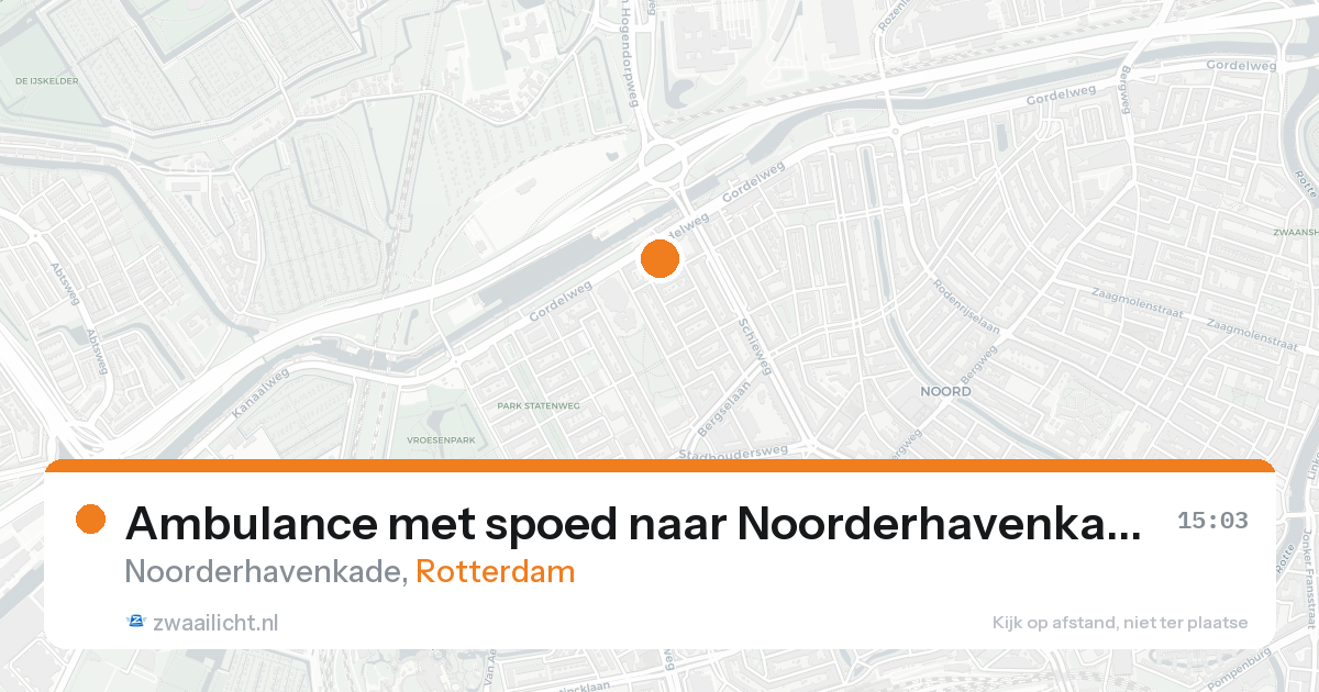 Ambulance met spoed naar Noorderhavenkade in Rotterdam — 22 aug 2026