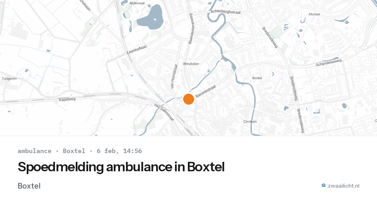 Spoedmelding ambulance in Boxtel — 6 feb 2026