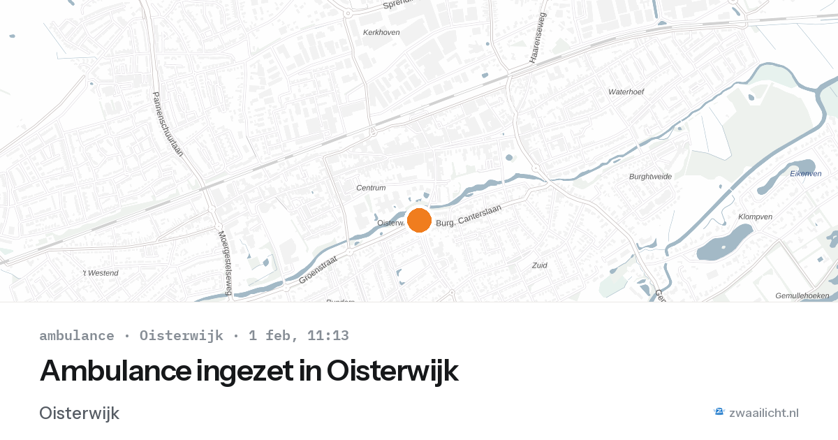 Ambulance ingezet in Oisterwijk — 1 feb 2026