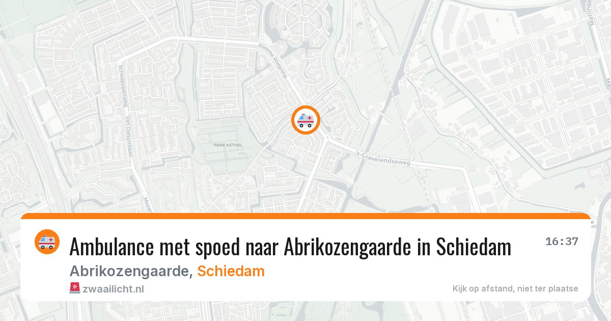 Ambulance met spoed naar Abrikozengaarde in Schiedam — 29 mei 2026