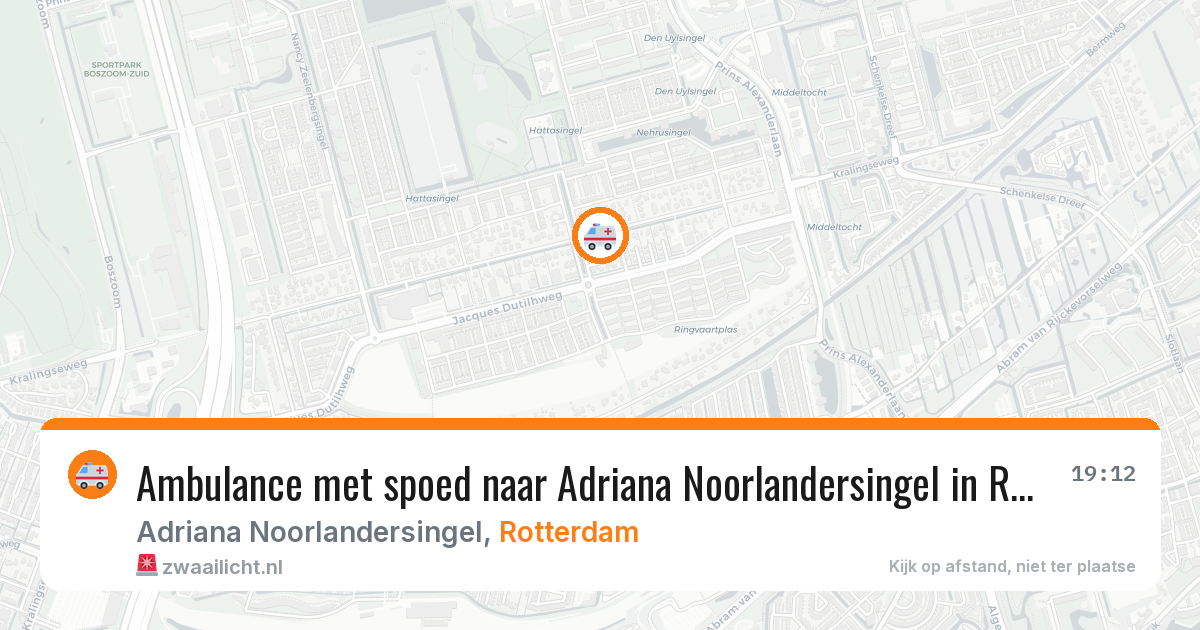 Ambulance met spoed naar Adriana Noorlandersingel in Rotterdam — 5 aug 2026