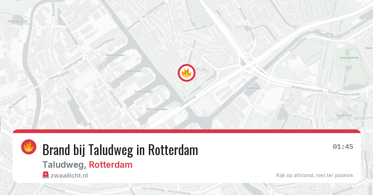 Brand bij Taludweg in Rotterdam — 26 apr 2026