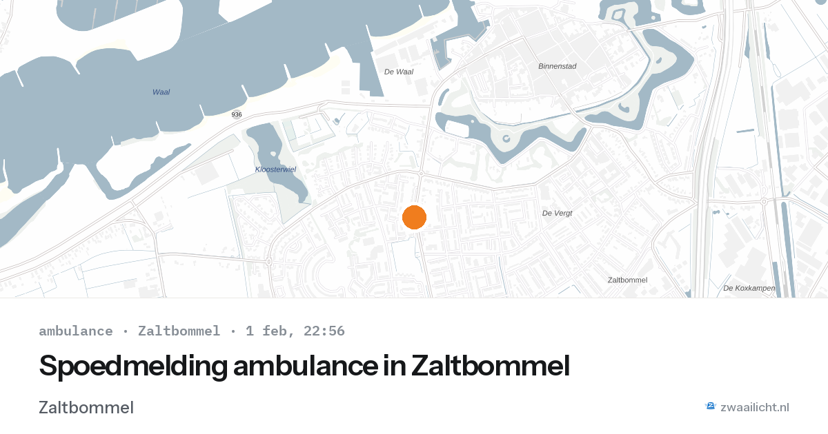 Spoedmelding ambulance in Zaltbommel — 1 feb 2026