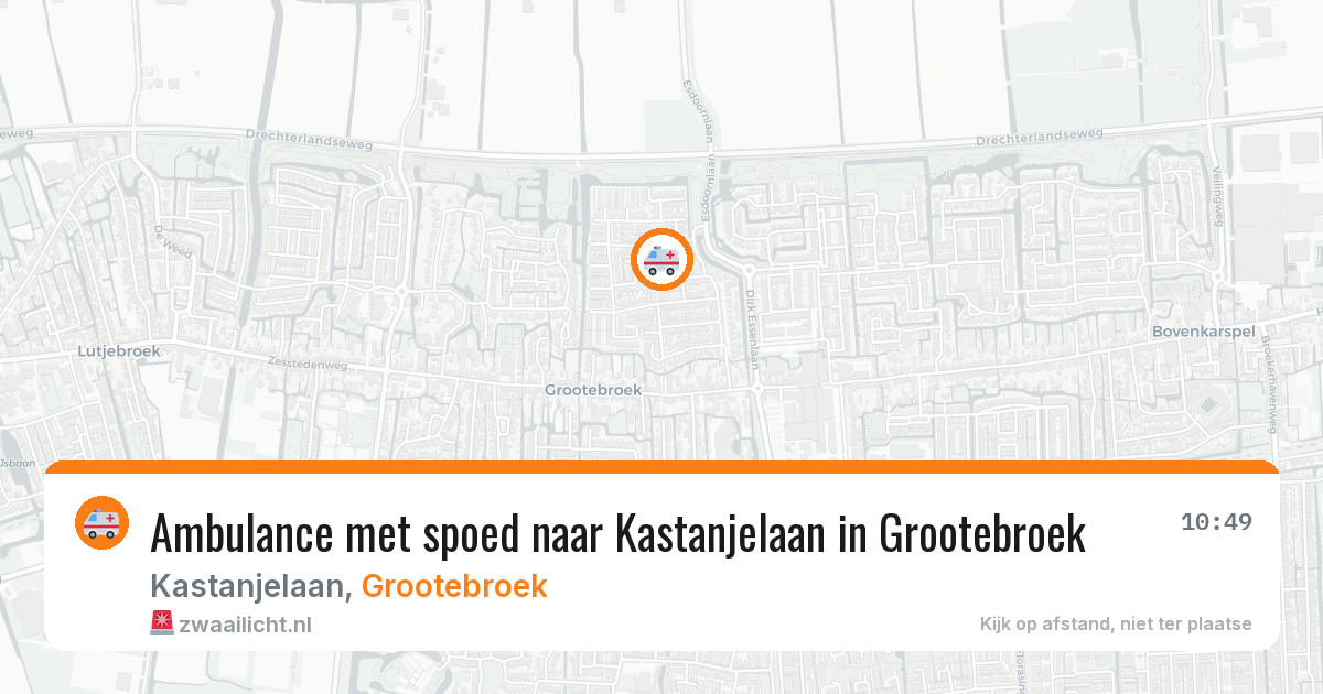 Ambulance met spoed naar Kastanjelaan in Grootebroek — 29 jan 2026