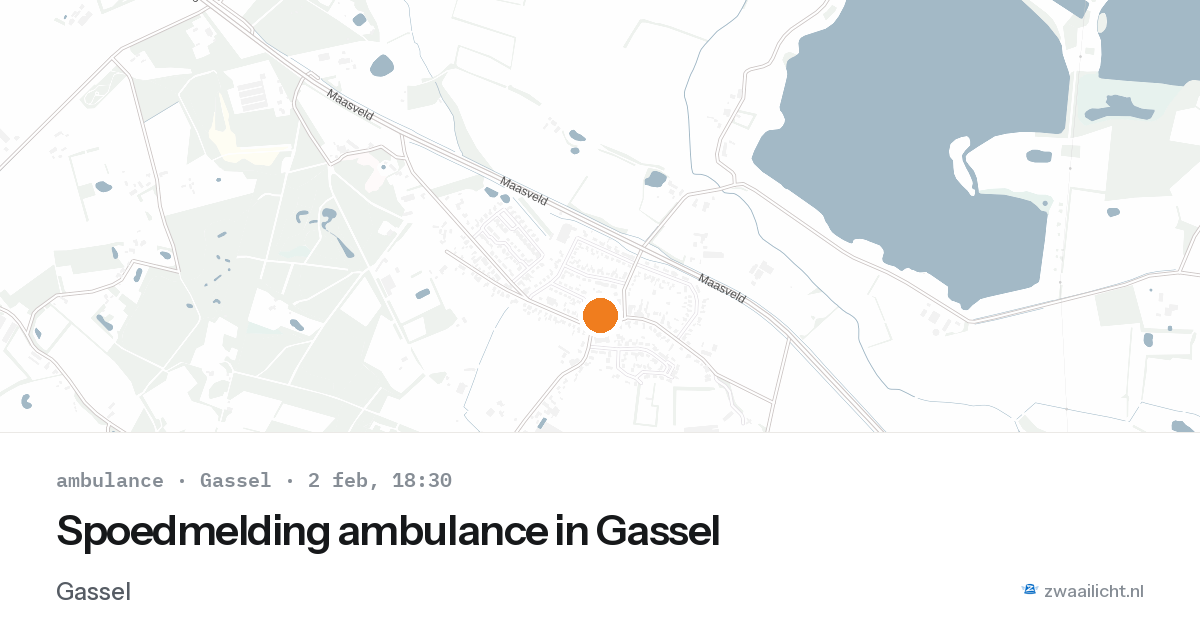 Spoedmelding ambulance in Gassel — 2 feb 2026