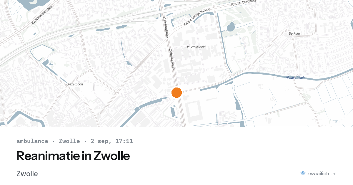 Reanimatie in Zwolle — 2 sep 2026