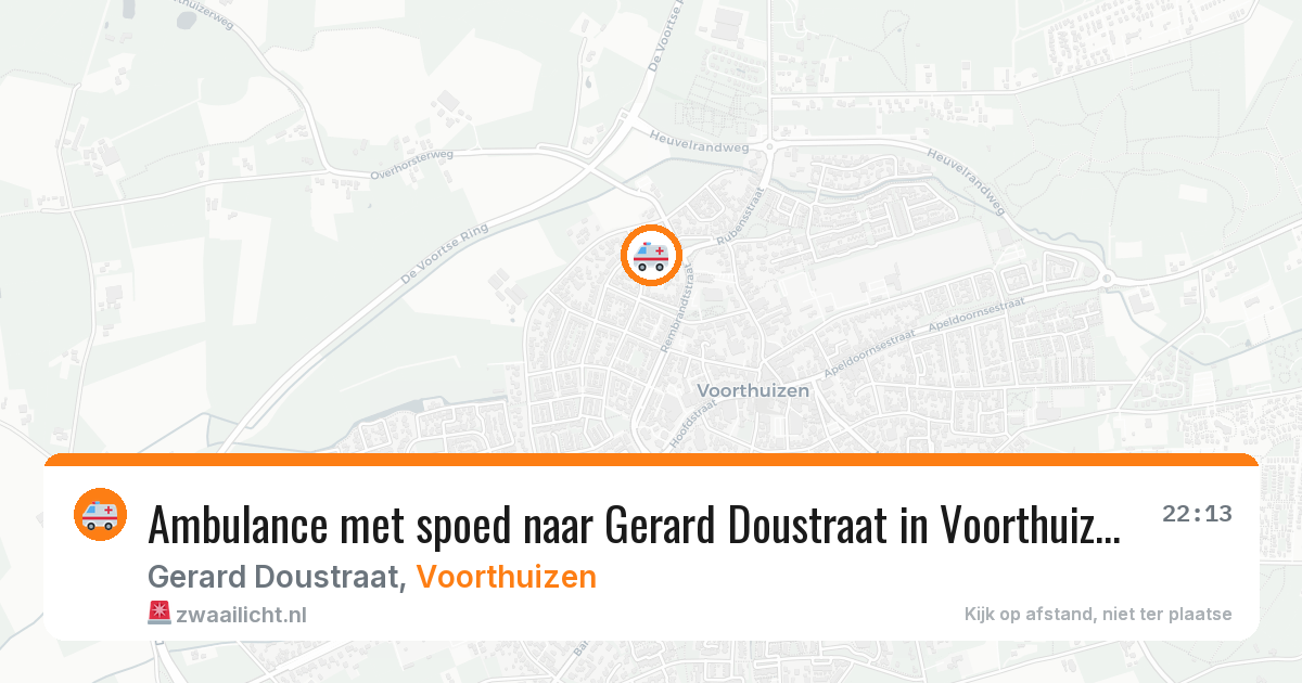 Ambulance met spoed naar Gerard Doustraat in Voorthuizen — 20 mrt 2026