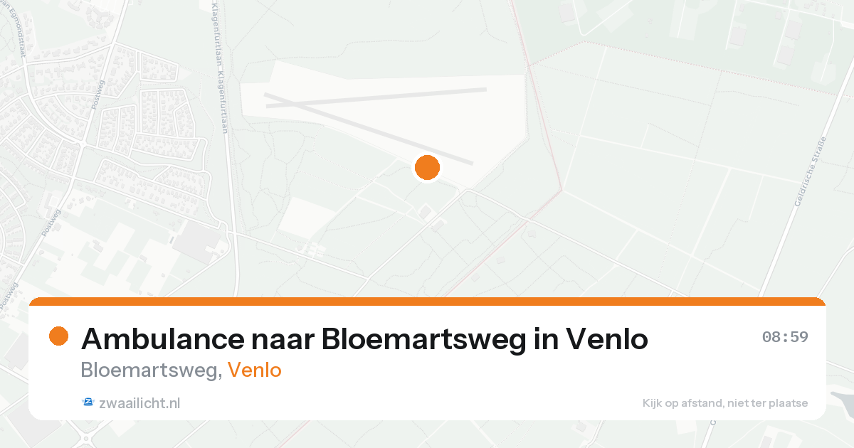 Ambulance naar Bloemartsweg in Venlo — 20 aug 2026