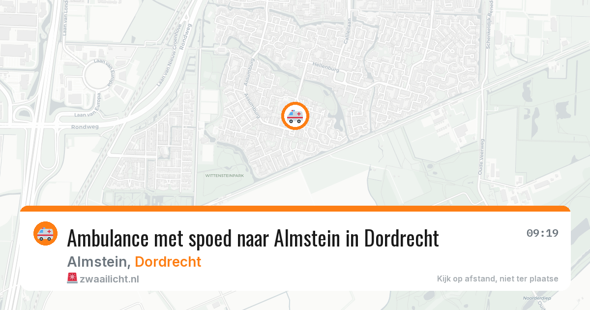Ambulance met spoed naar Almstein in Dordrecht — 13 jun 2026