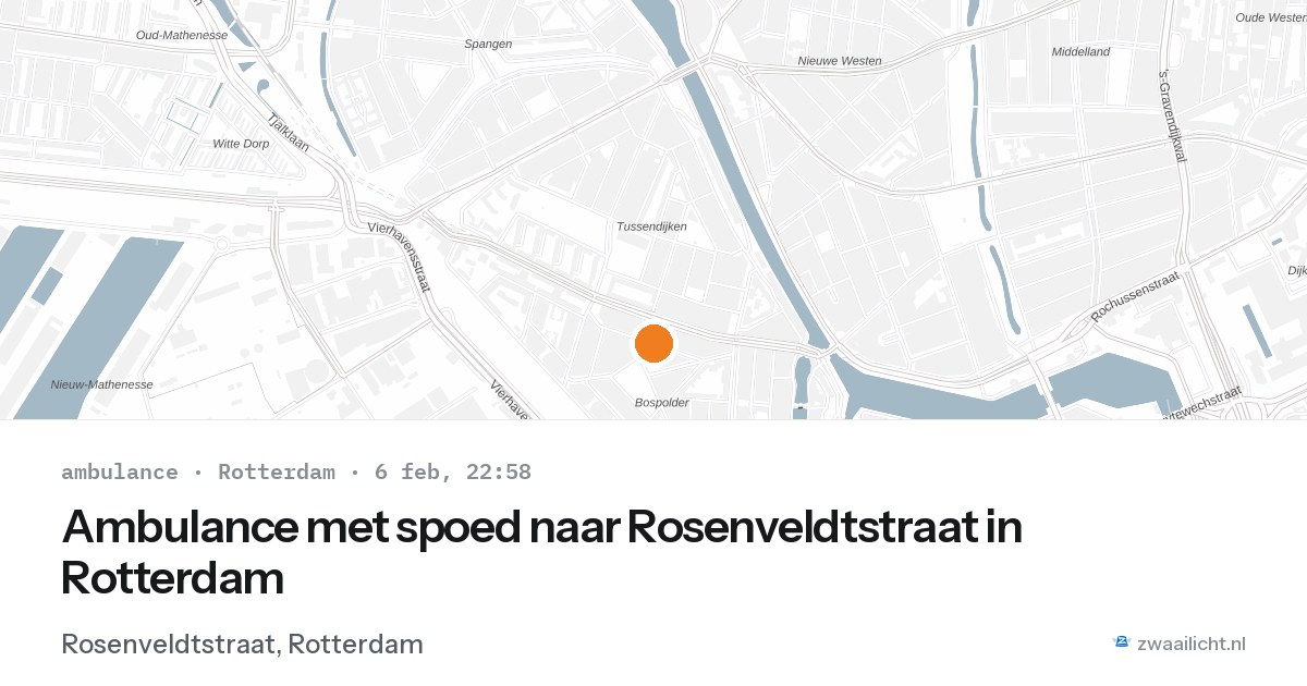Ambulance met spoed naar Rosenveldtstraat in Rotterdam — 6 feb 2026