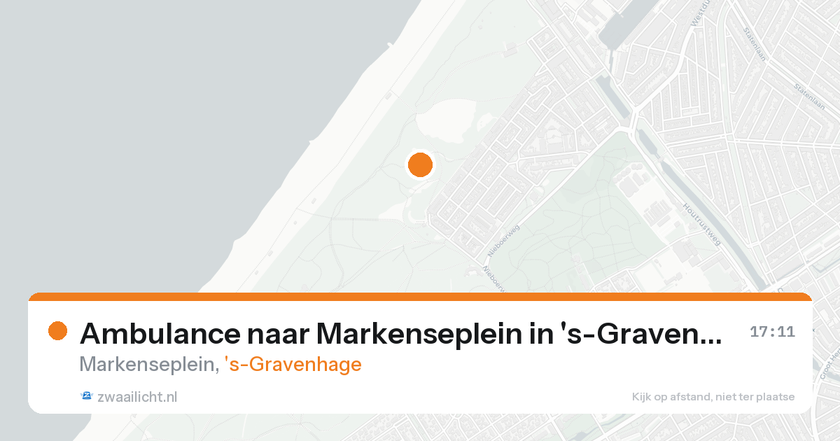 Ambulance naar Markenseplein in 's-Gravenhage — 17 aug 2026