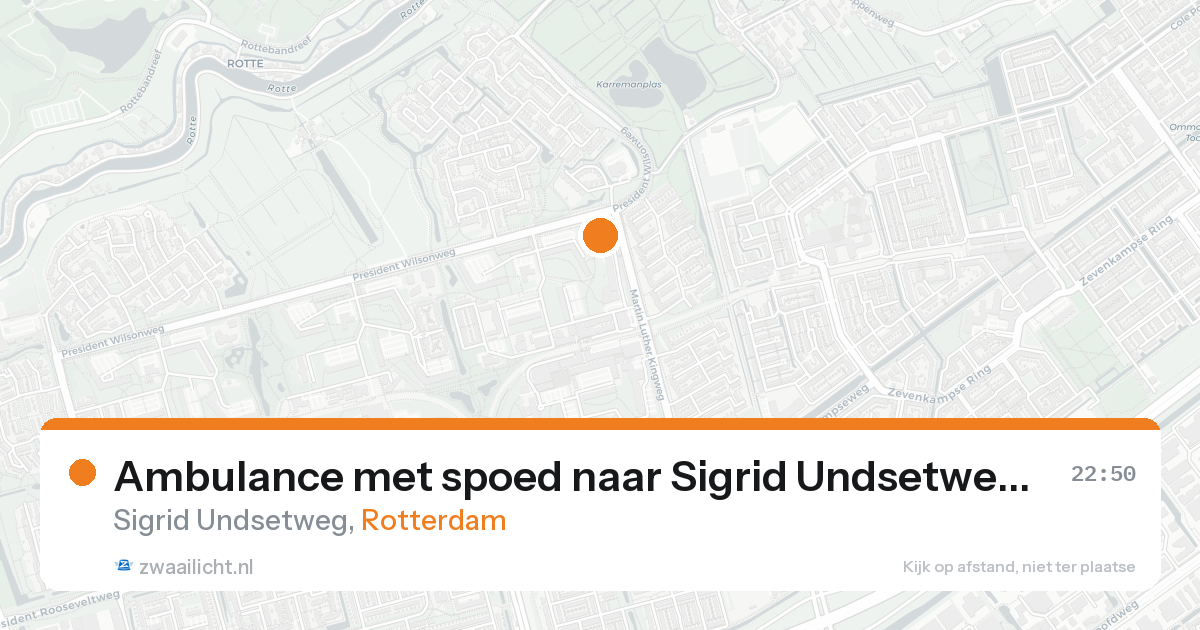 Ambulance met spoed naar Sigrid Undsetweg in Rotterdam — 17 aug 2026