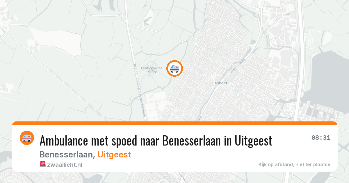 Ambulance met spoed naar Benesserlaan in Uitgeest — 27 jan 2026