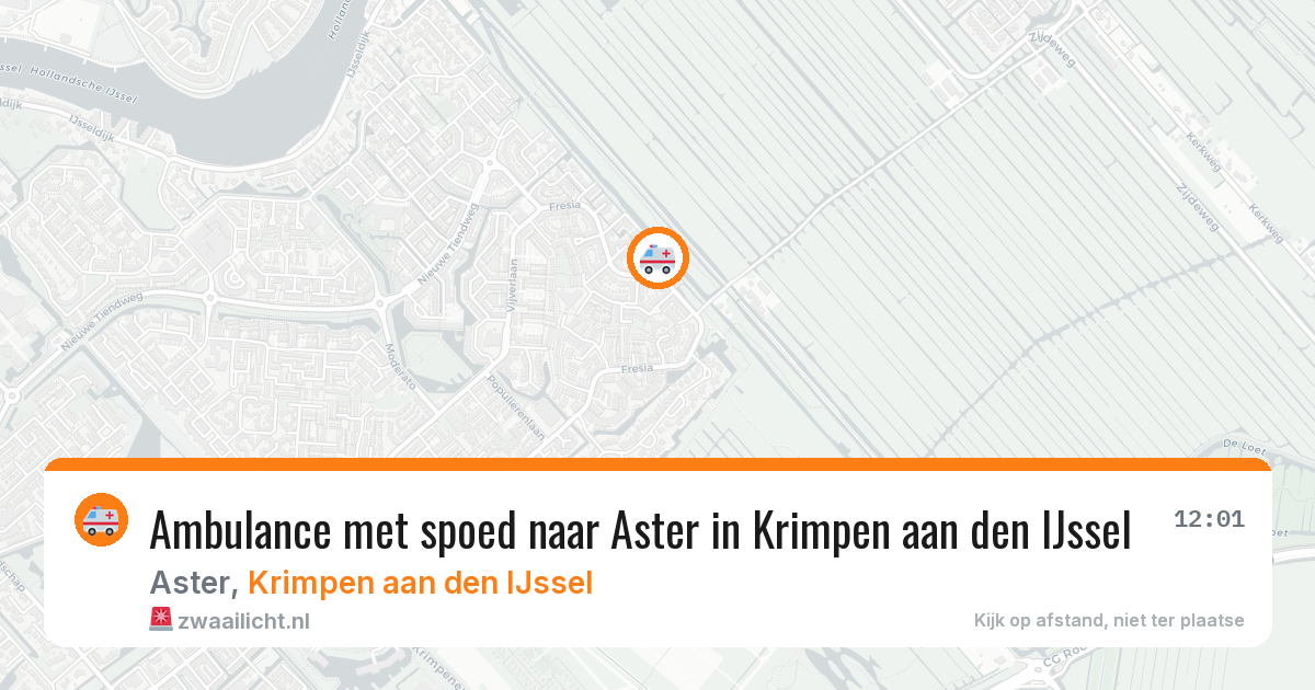 Ambulance met spoed naar Aster in Krimpen aan den IJssel — 28 jul 2026