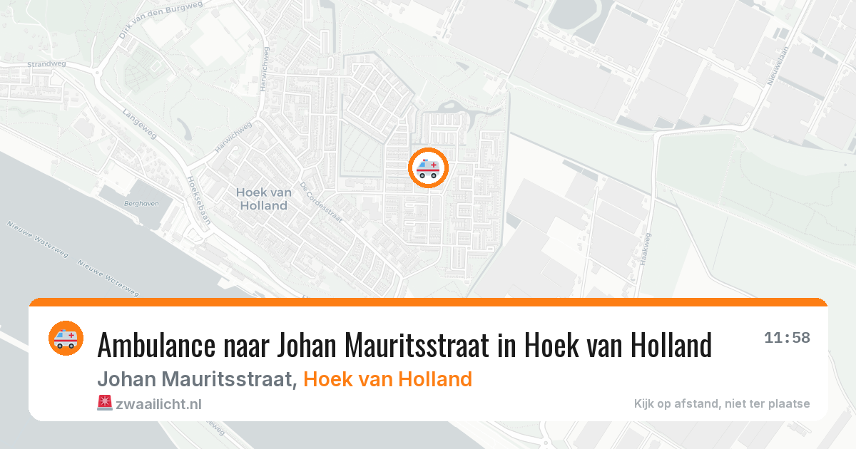 Ambulance naar Johan Mauritsstraat in Hoek van Holland — 14 aug 2026