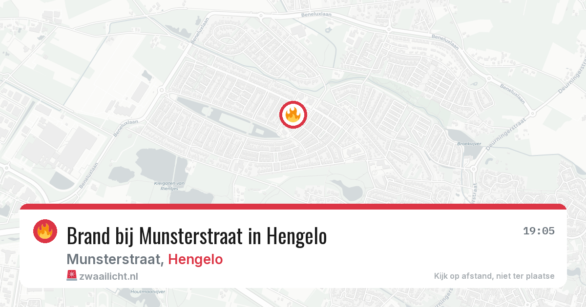 Brand bij Munsterstraat in Hengelo — 29 mei 2026