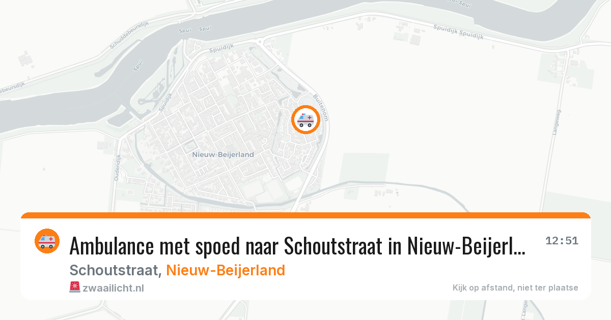 Ambulance met spoed naar Schoutstraat in Nieuw-Beijerland — 19 apr 2026
