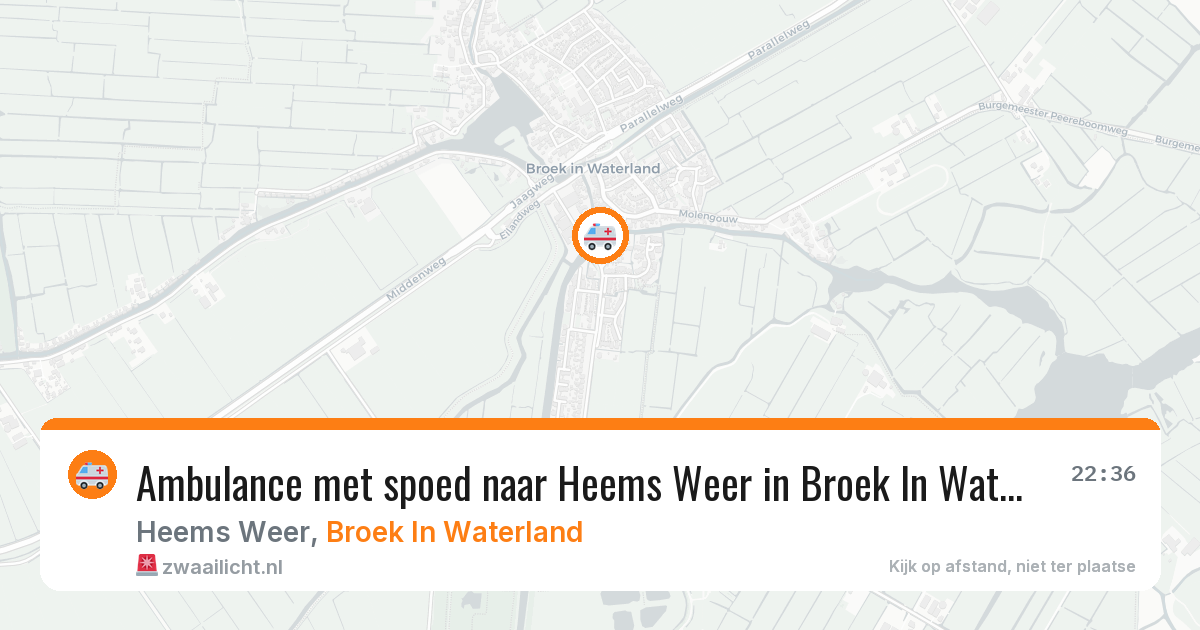 Ambulance met spoed naar Heems Weer in Broek In Waterland — 29 jun 2026