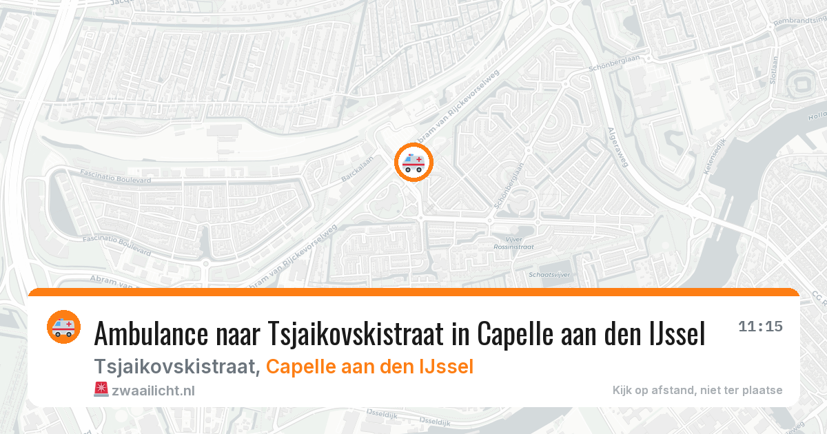 Ambulance naar Tsjaikovskistraat in Capelle aan den IJssel — 22 mei 2026