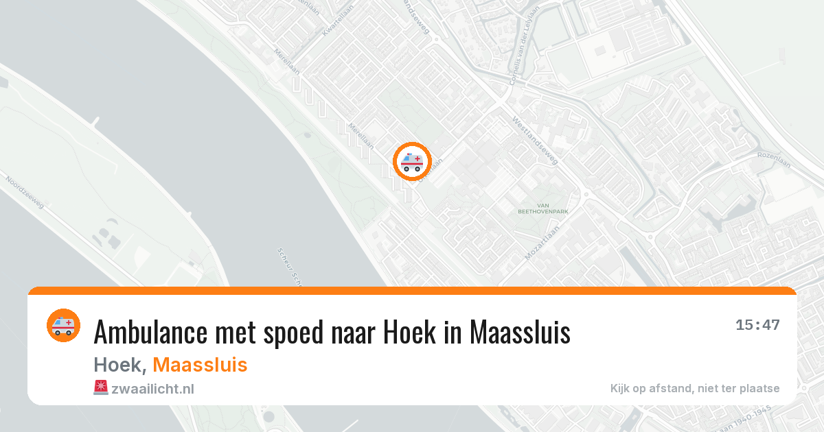 Ambulance met spoed naar Hoek in Maassluis — 9 aug 2026