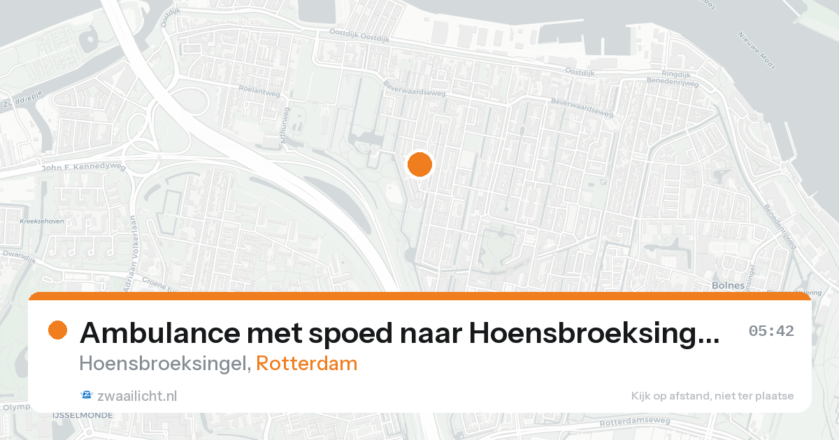 Ambulance met spoed naar Hoensbroeksingel in Rotterdam — 10 jul 2026
