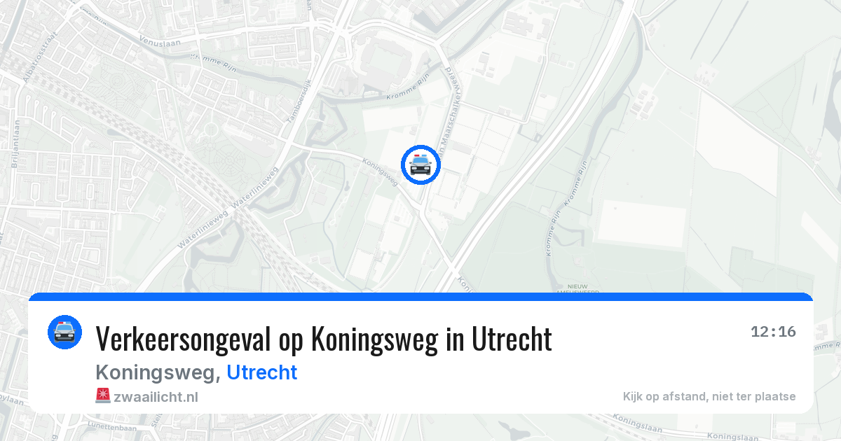 Verkeersongeval op Koningsweg in Utrecht — 14 aug 2026