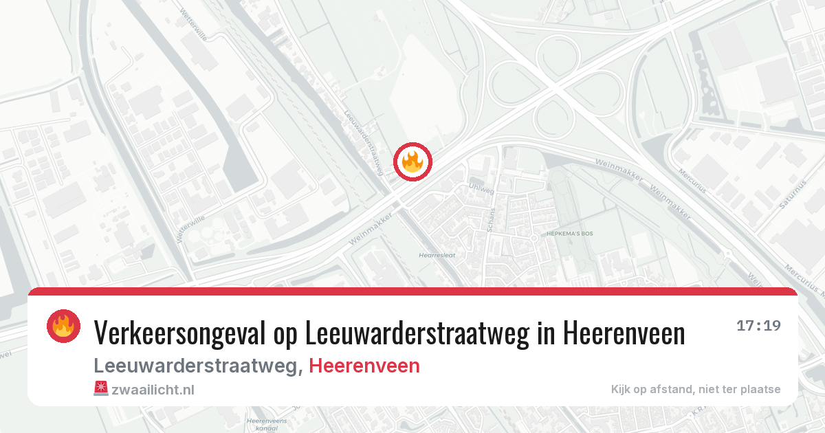 Verkeersongeval op Leeuwarderstraatweg in Heerenveen — 28 jun 2026