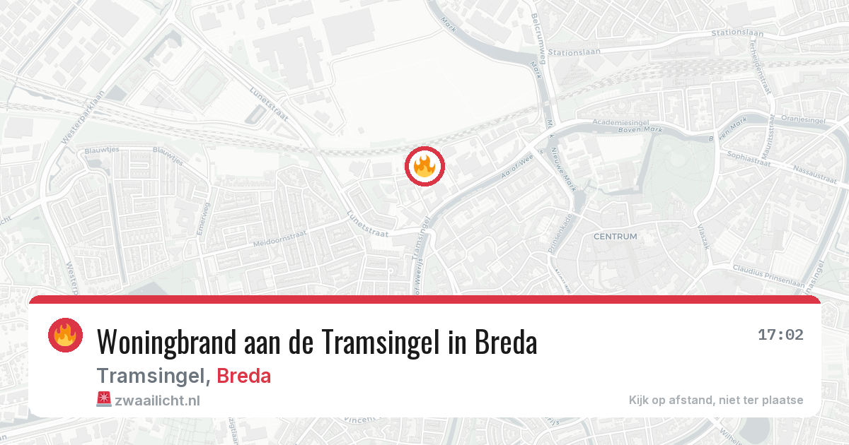 Woningbrand aan de Tramsingel in Breda — 1 aug 2026