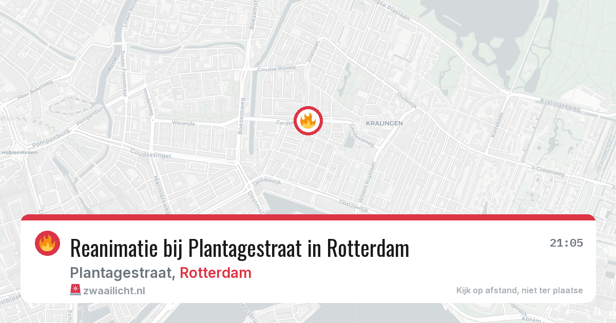 Reanimatie bij Plantagestraat in Rotterdam — 13 aug 2026