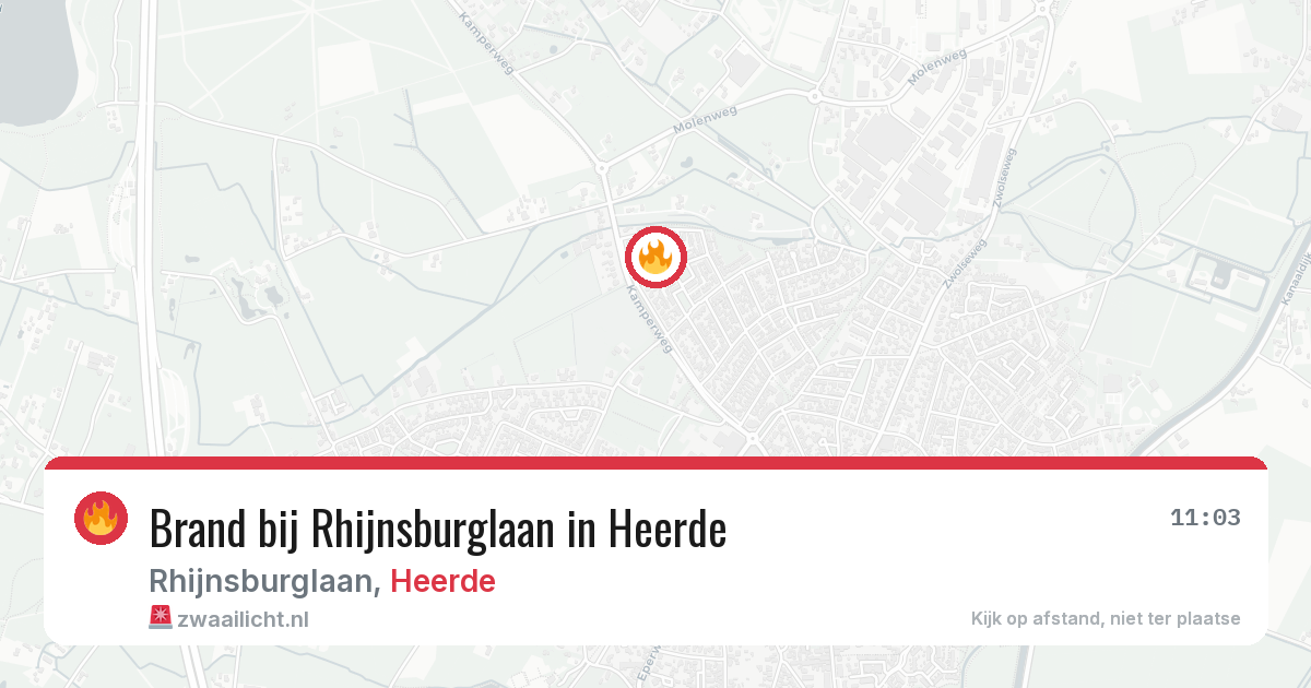 Brand bij Rhijnsburglaan in Heerde — 7 mei 2026