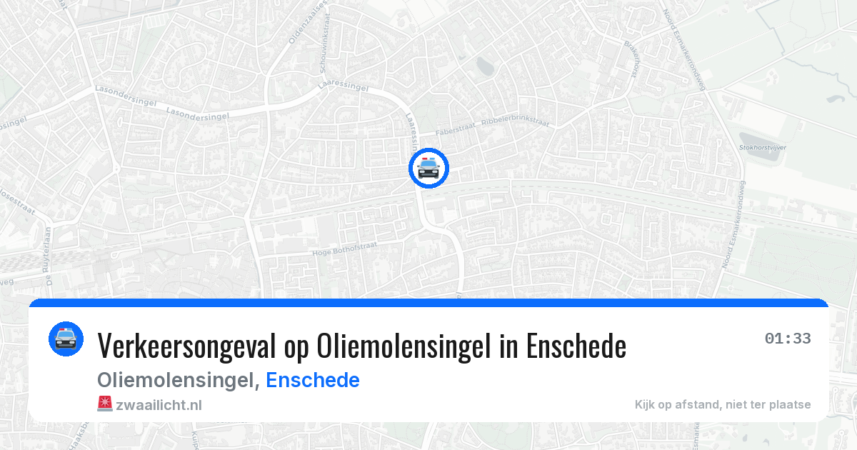 Verkeersongeval op Oliemolensingel in Enschede — 17 apr 2026